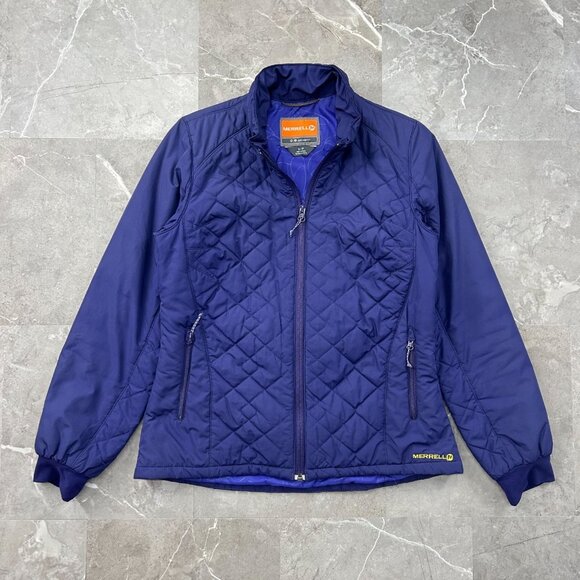 Merrell Puffer Jacket Womens Small Diamond Quilted Optiwarm Winter Coat - Picture 1 of 10